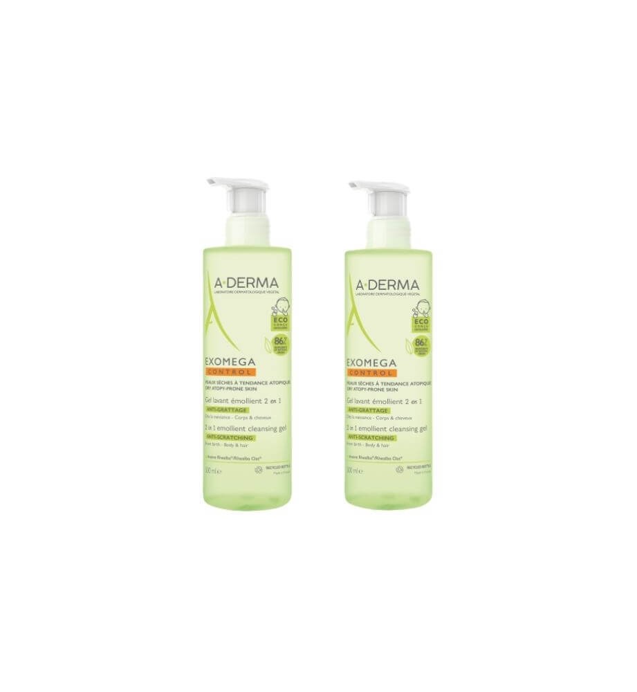 A-Derma Exomega Control Gel Lavante Emoliente 2 em 1 500ml